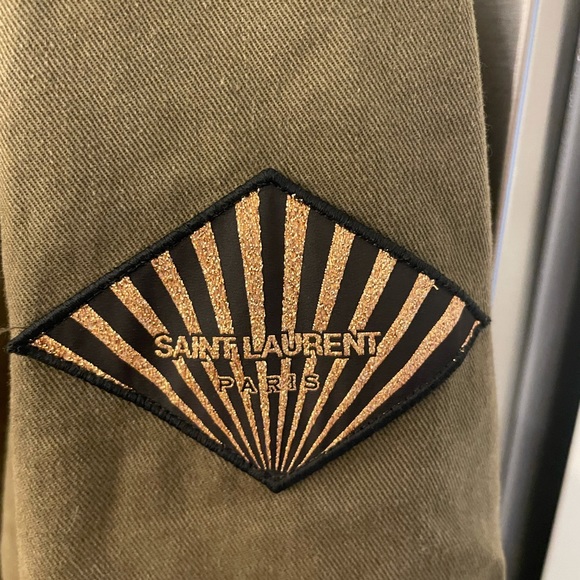 Saint Laurent men’s green patch utility jacket - Picture 5 of 5